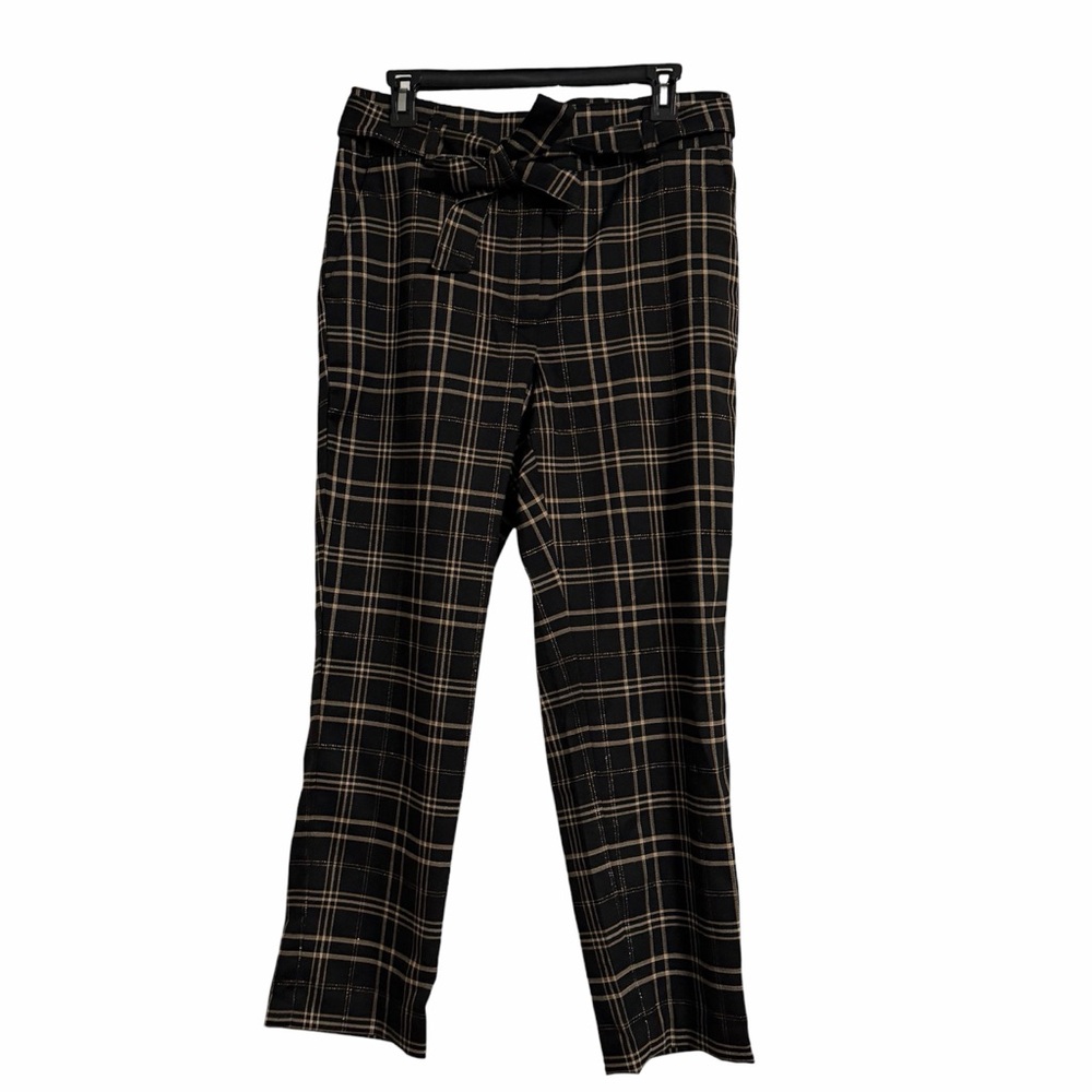 Loft Women’s Plaid Pants in Black and Tan - 10, NWT